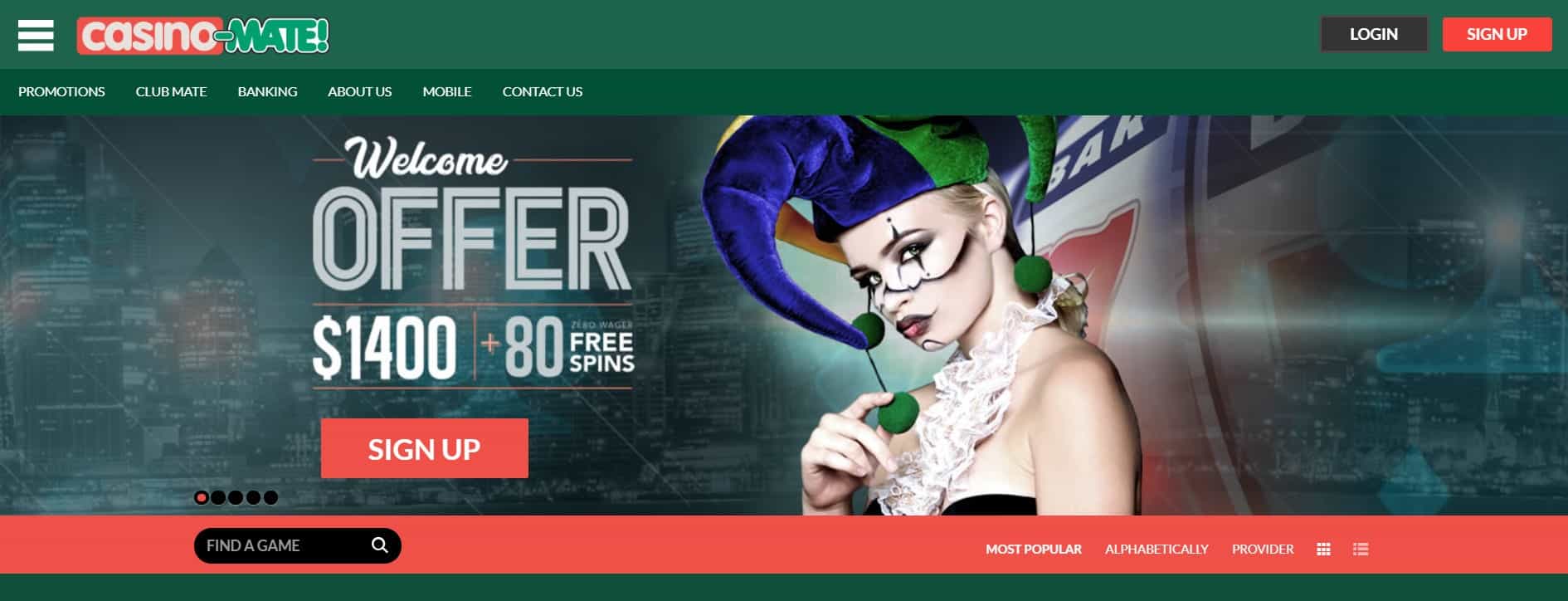 casino mate casino homepage