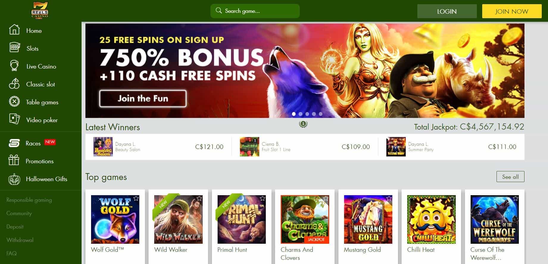 7 reels no deposit bonus