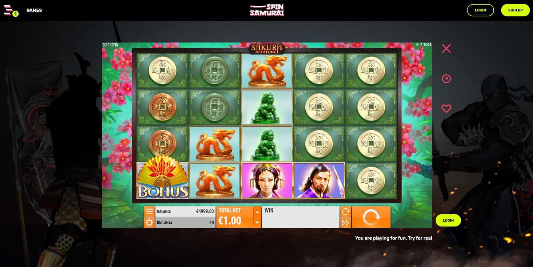 Spin Samurai Casino Slot