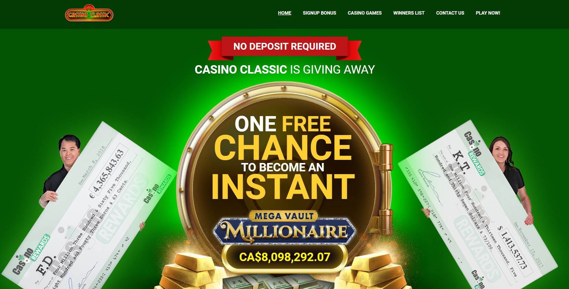 Casino Classic homepage