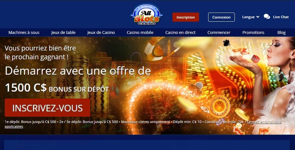All Slots Casino Homepage