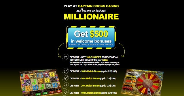 Captain Cooks Casino Bonuses