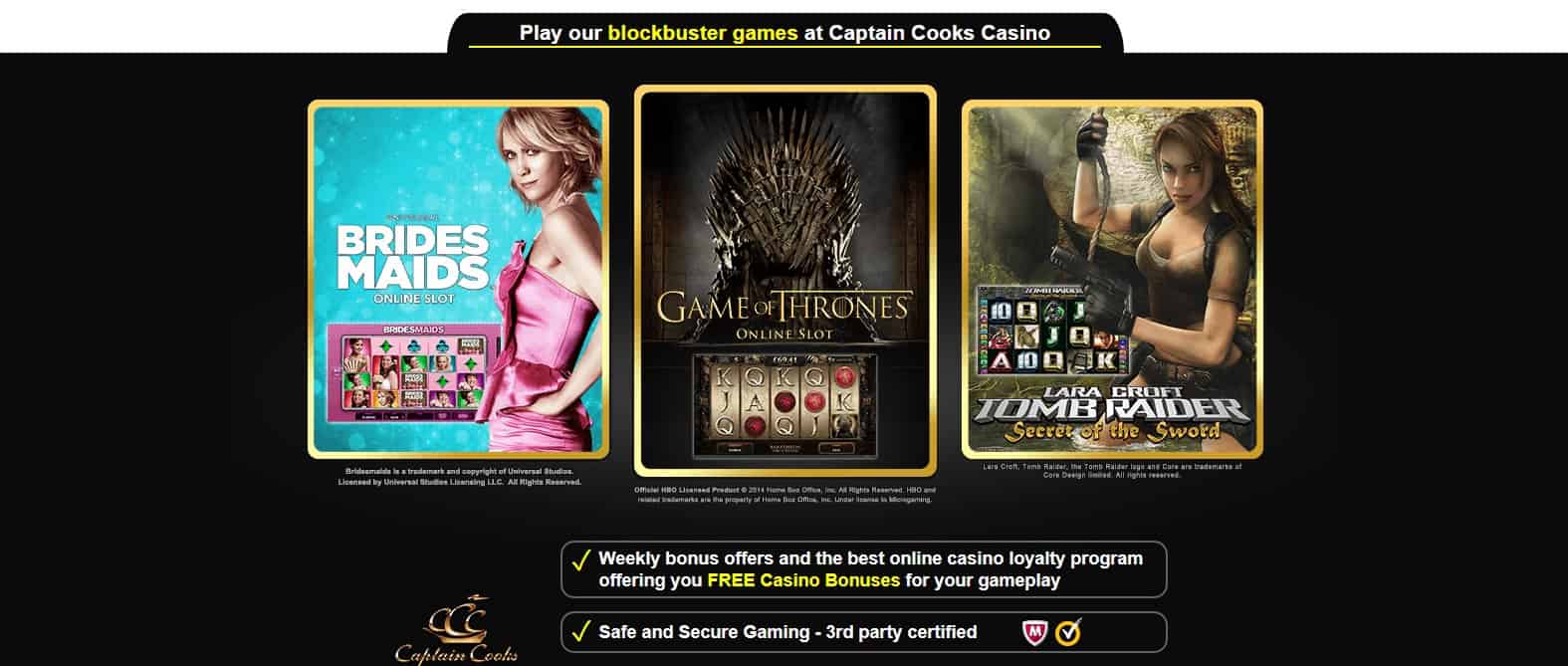 Captain Cooks Casino Games