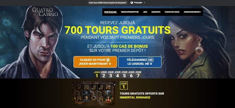Quatro Casino Homepage