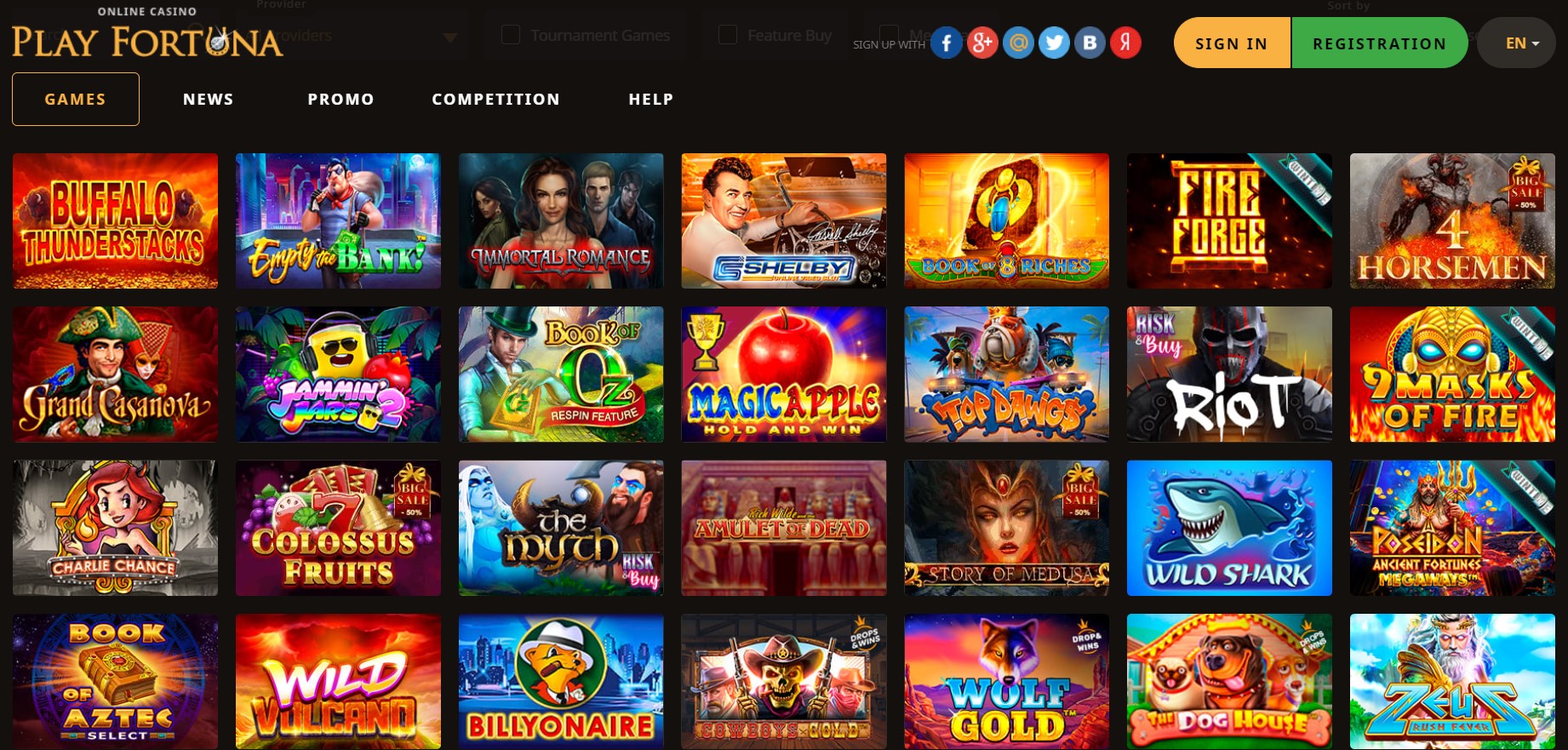 Play Fortuna Casino slot games