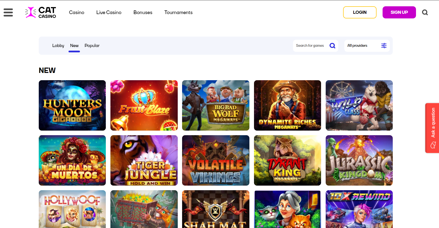 Cat casino new games list