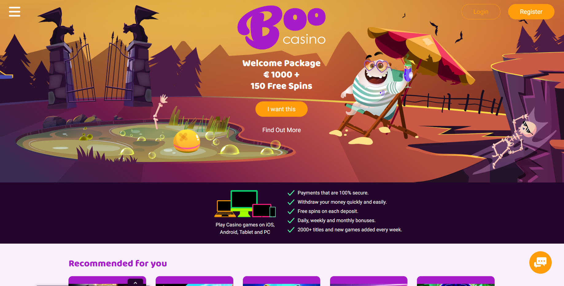 boo casino homepage