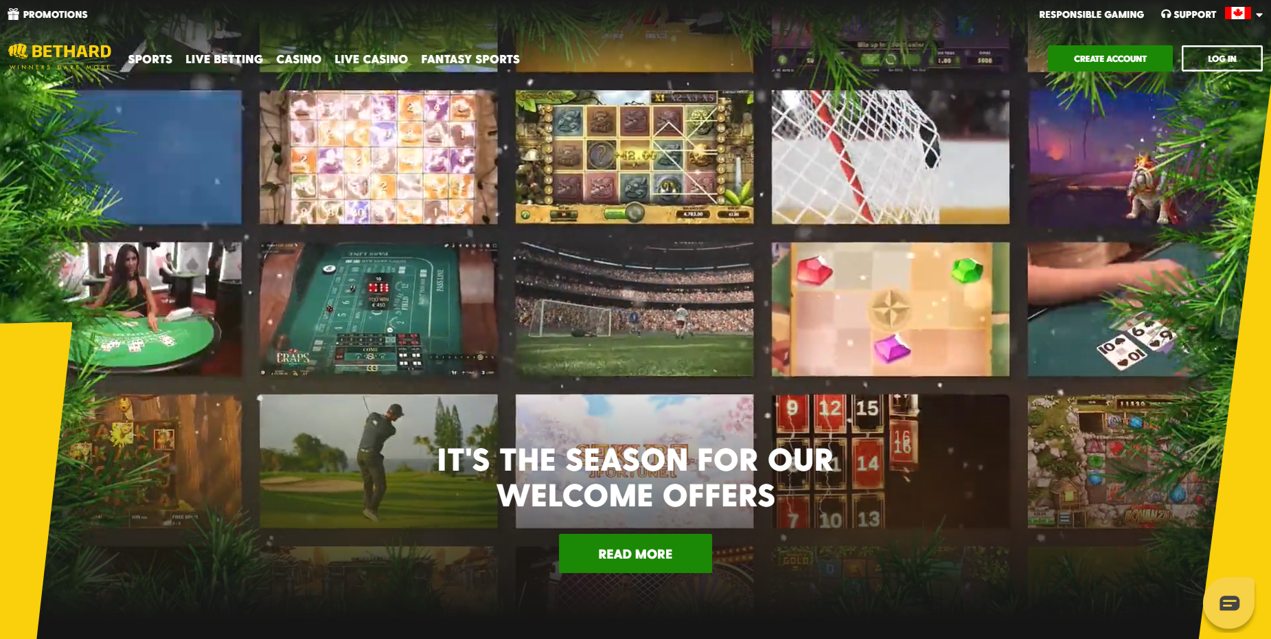 Bethard casino homepage