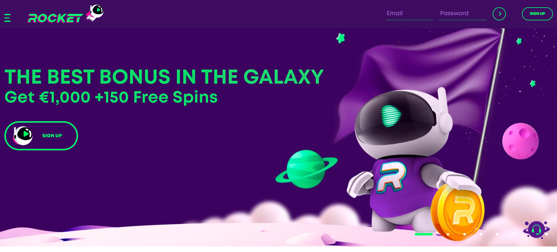 rocket casino online homepage