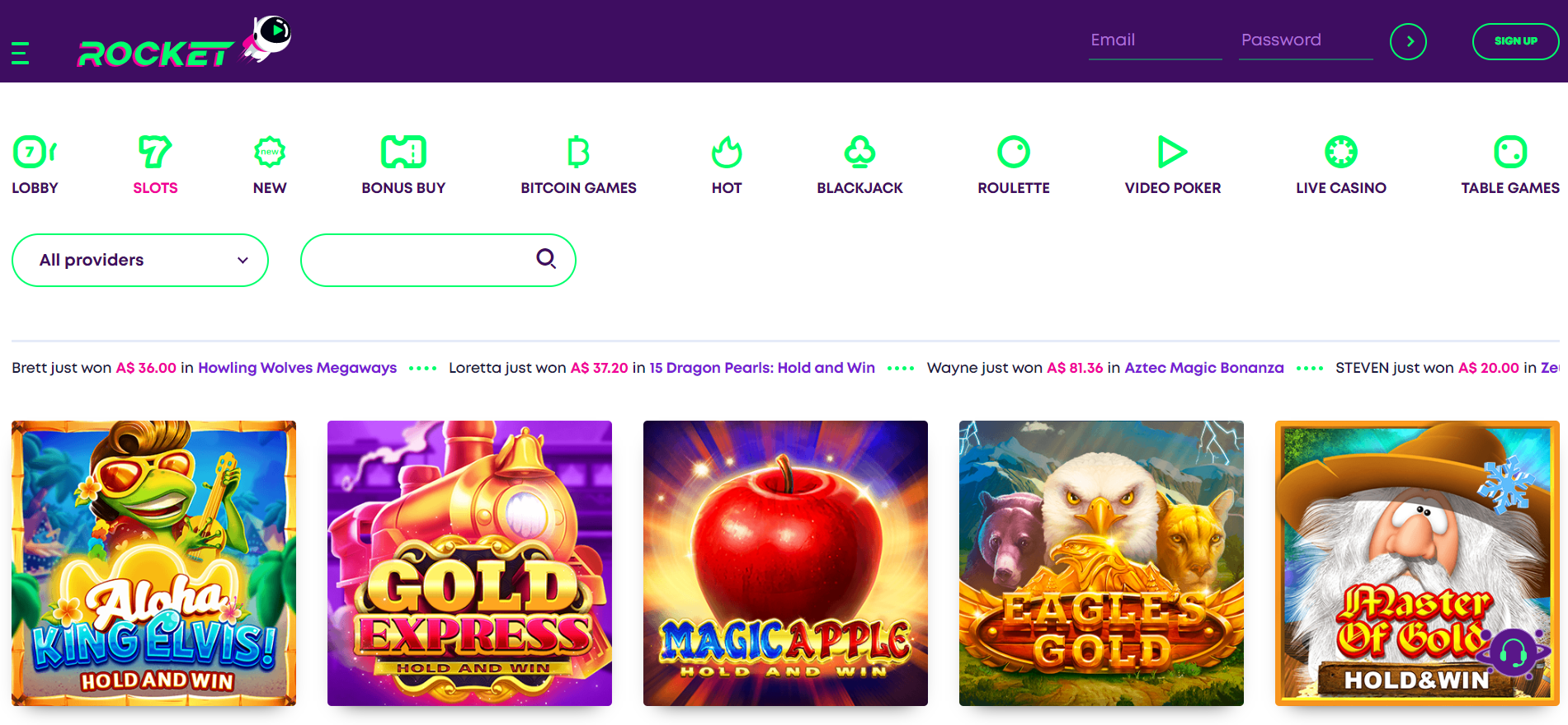 rocket casino online slots