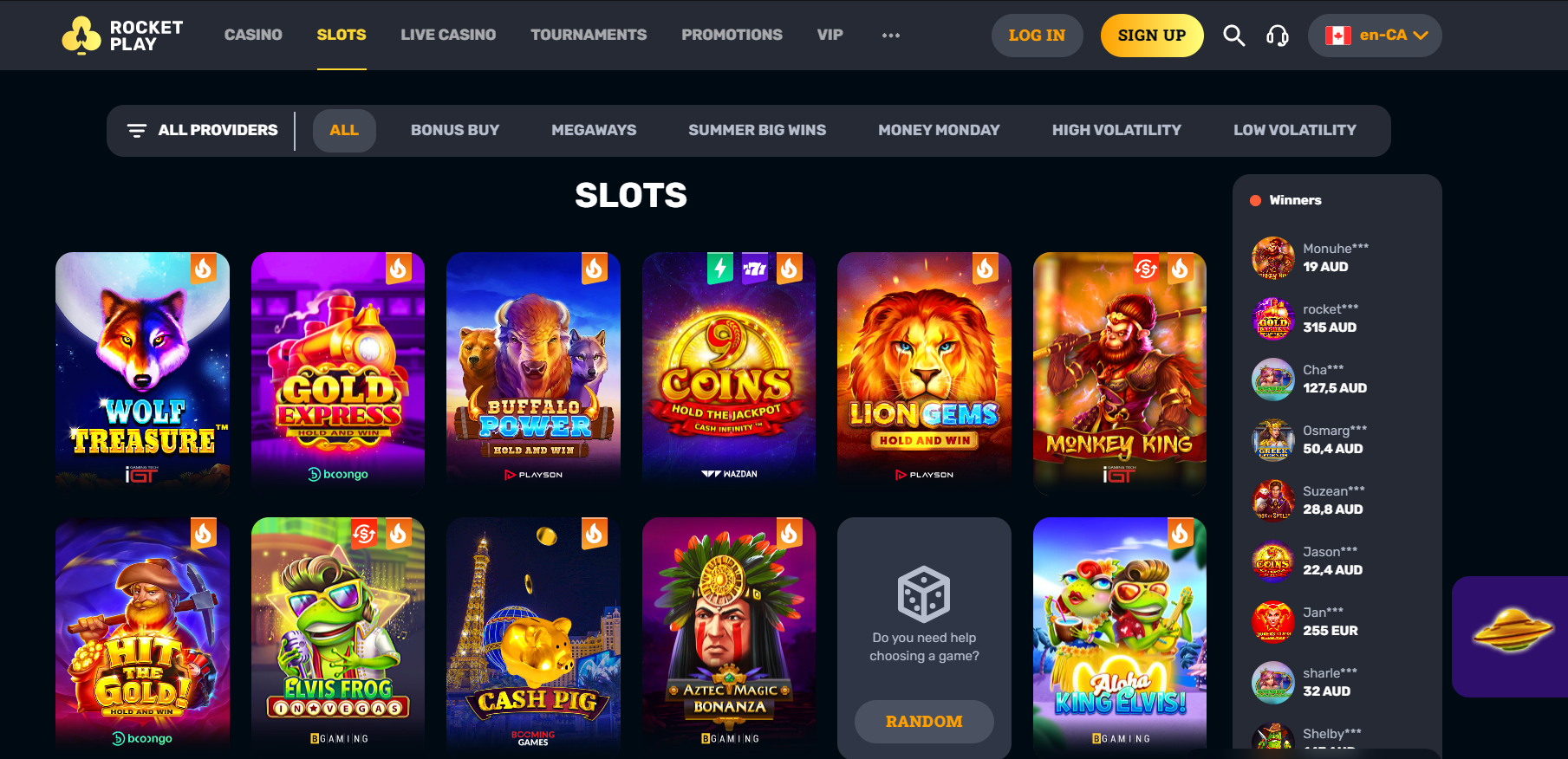 rocket play slots